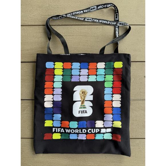 FIFA World Cup 2026 Tote Bag Official Logo We Are 26 Merchandise Reusable - Picture 2 of 5